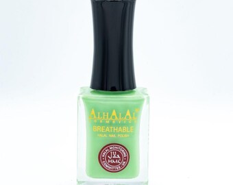 Halal Atmungsaktiver Gel-Nagellack Rot Weiß | Vegane Tierversuchsfreie glänzende Nagelfarbe