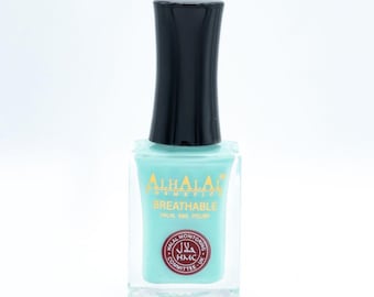 Halal Atmungsaktiver Gel-Nagellack Rot Weiß | Vegane Tierversuchsfreie glänzende Nagelfarbe