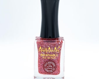 Halal Atmungsaktiver Gel-Nagellack Rot Weiß | Vegane Tierversuchsfreie glänzende Nagelfarbe