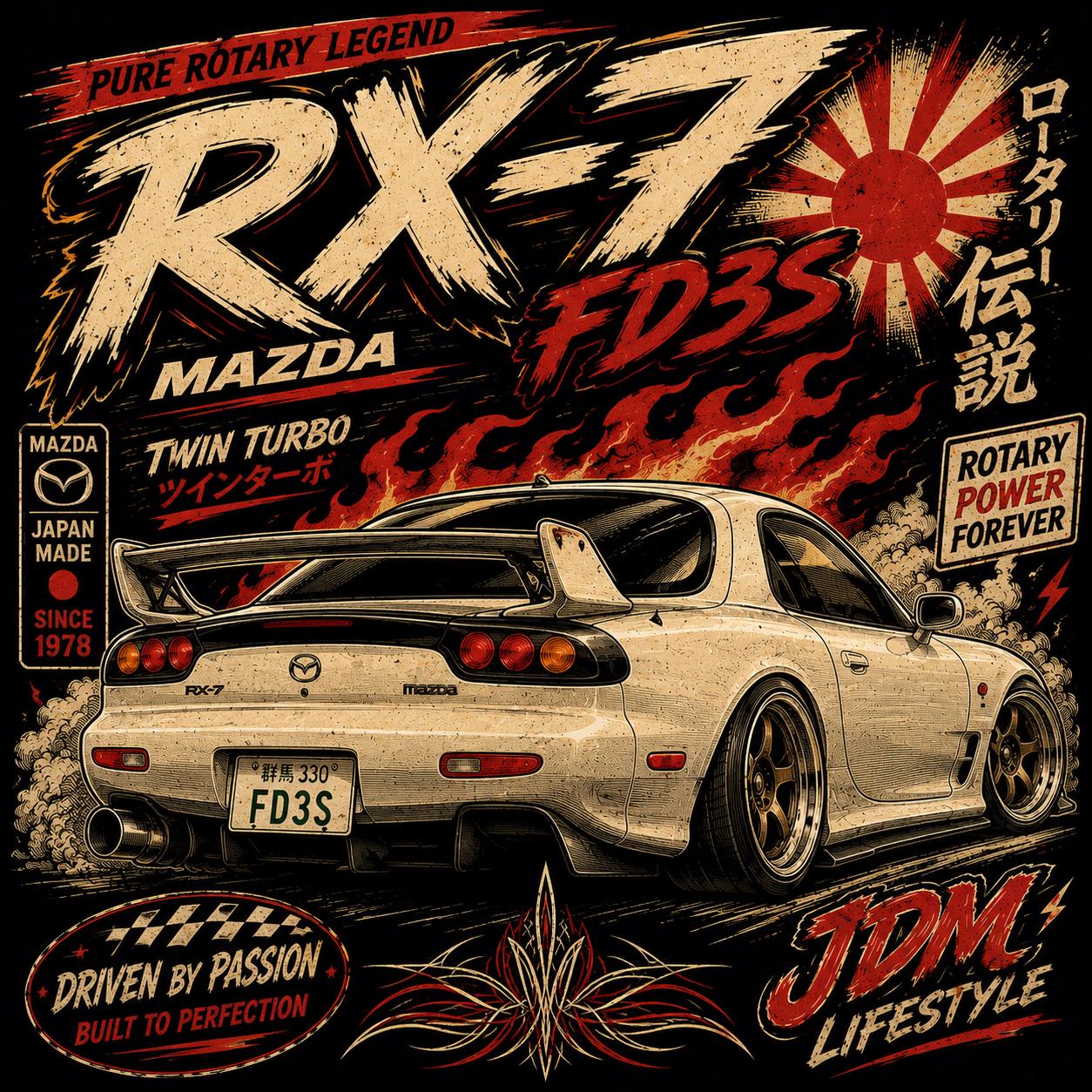 Mazda Rx7 Png - Etsy