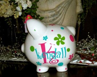 Personalized Large Piggy Bank