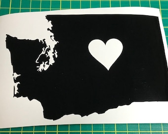 Pacific Northwest LOVE Washington State PNW Forest Decal