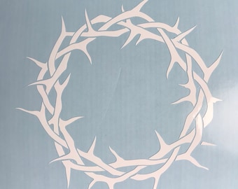 Christian Holy Crown of Thorns Decal Sticker Faith LARGE SIZE