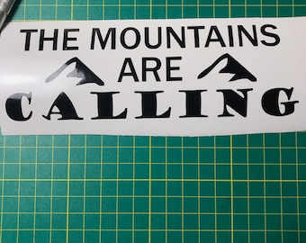 The Mountains Are Calling mini Decal #2 bumper sticker