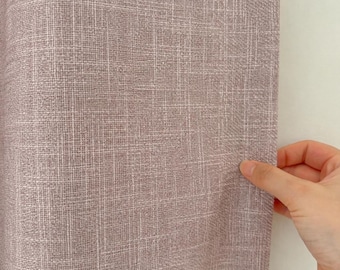 Cortinas transparentes de lino color rosa empolvado, visillos texturizados que filtran la luz, paneles de ventana de color rosa malva a medida, decoración para sala de estar y dormitorio.