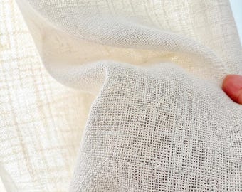 Cortinas transparentes texturizadas, cortinas con aspecto de lino color marfil, paneles de ventana tejidos, cortinas a medida, cortinas para sala de estar, cortinas naturales para dormitorio.