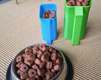 Schep voor voer voor huisdieren | Ergonomische PLA-maatbeker voor honden en katten (2 maten)