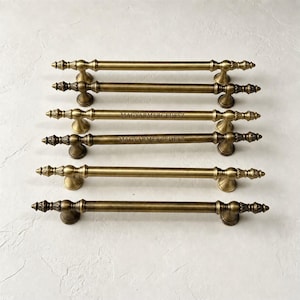 Maniglie per mobili in ottone massiccio anticato/Maniglie per mobili in ottone spazzolato/Maniglie per cassetti vintage per cucina e bagno/Accessori per mobili per la ristrutturazione della casa