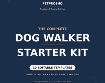 Dog Walker Business Forms Kit — Pet Care Contracts & Client Intake