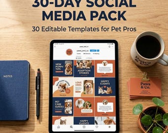 30-Day Pet Business Social Media Templates