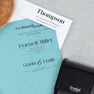 Custom Return Address Stamp, Wedding Invitation Self Inking Rubber Stamper, Housewarming Gift Personalized Mail