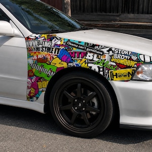 JDM Racing Vinyl Wrap Graphics Kit | Sticker Bomb Fender Decals