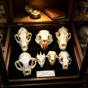 7 piezas de taxidermia, cráneos de animales reales, modelos decorativos, huesos de animales, colección educativa.