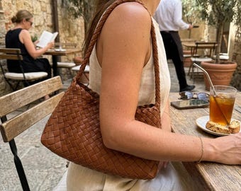 Woven Vegetable Basket Tote Bag Casual Minimalist Shoulder Purse Stylish Women’s Underarm Handbag