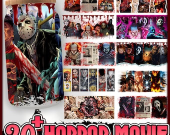 Immagine PNG di Scary Movie da 16 once, design per sublimazione horror, download digitale