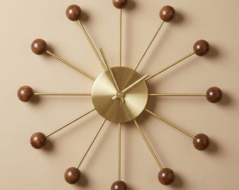 Mid Century Starburst Seth Thomas Clock and Wall Sconces - Etsy