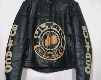 Vintage Ducati CEMOTO Leather Racing Jacket Black Retro Motorcycle Biker Coat for Men Classic