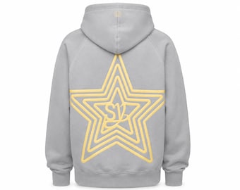 Sincerely Yours Holiday Star Grey Fleece Hoodie | Salish Matter Inspired Pullover | Teen Gift Sweatshirt