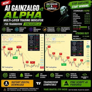 AI Handelsanzeiger Trading View Pine Script v6 | Kaufe Verkaufssigniere Multi-Layer-Algorythmus Forex Krypto-stocks Swing-Trading-Tool