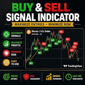 Crypto Trading Indicator Pine Script | TradingView Buy Sell Signal | RSI MACD Strategy | Digital Download