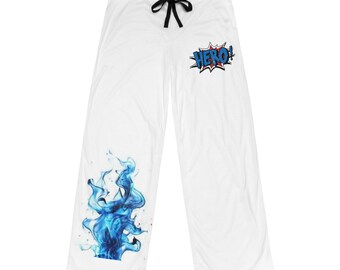 Blue fire Men's Pajama Pants (AOP)