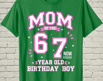 7th Birthday Shirt, Funny Meme Tee, Turning Seven Gift For Son, I Was 6 Now Im 7, Kids Party Outfit, Matching Mom Top, Trendy Girl Apparel