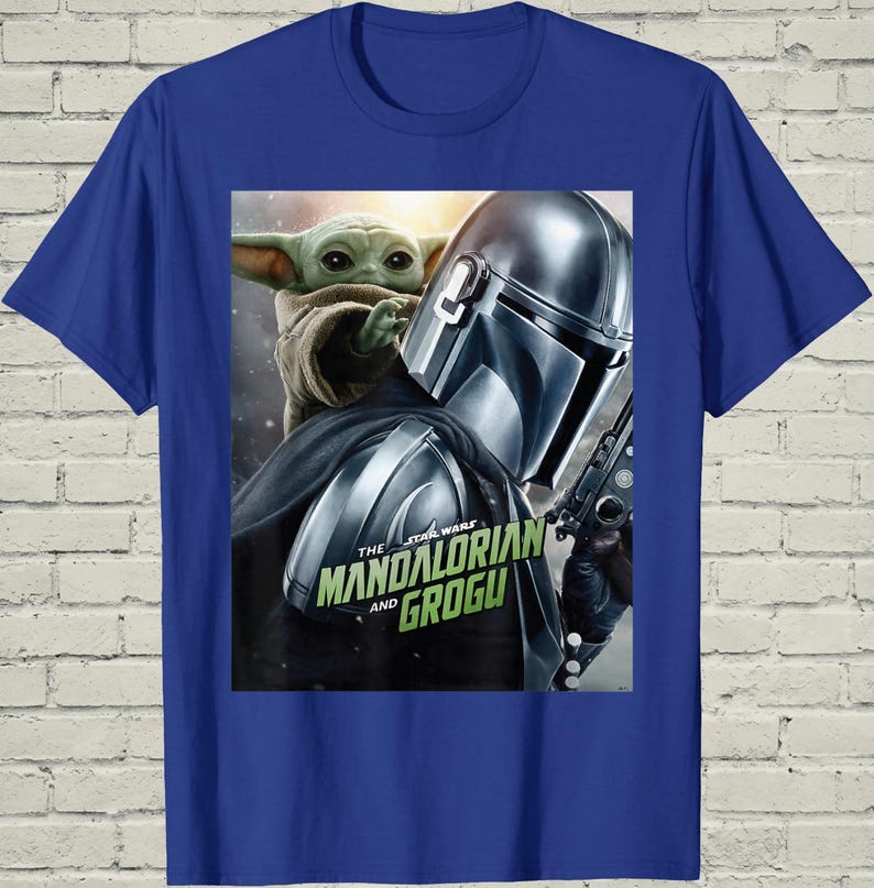 Camiseta de Grogu de Mandalorian, camiseta con póster de la película de Star Wars, ropa gráfica de ciencia ficción, regalo de cumpleaños para él, regalo friki para marido imagen 10