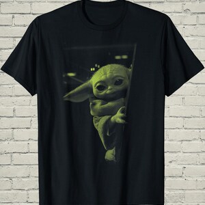 Grogu Shirt, Mandalorian Graphic, Birthday Gift For Geek, Baby Yoda Apparel, Star Wars Clothing, Sci Fi Fan Top, Cute Alien Tee image 2
