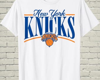 New York Knicks Shirt, Retro Basketball Arch Logo Tee, Game Day Sports Apparel Gift For NBA Fan Boyfriend