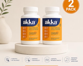 AKKA Probiotic Supplement Pack of 2 | Daily Digestive Wellness Capsules | Gut Health & Daily Wellness Support