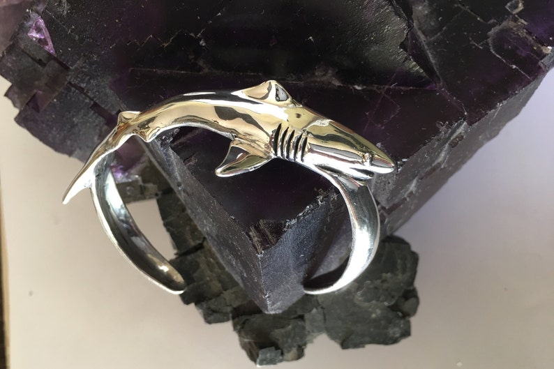 GREAT WHITE SHARK Cuff Bracelet Sharkjewelry Shark Shark | Etsy