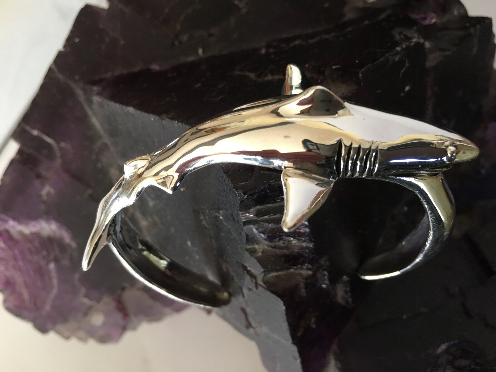 GREAT WHITE SHARK Cuff Bracelet Sharkjewelry Shark Shark | Etsy