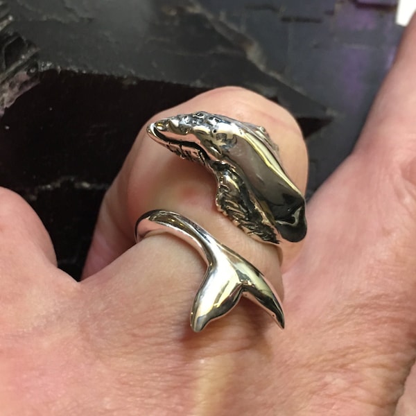 NEW LARGE HUMPBACK Whale Ring  whale jewelry, whale ring, mans ring, womens ring, whale, humpbackwhales