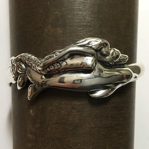 MERMAID with 2 DOLPHINS BRACELET mermaid, dolphin, mermaid jewelry, dolphin jewelry, siren, sirenjewelry, mermaid bracelet, on sale