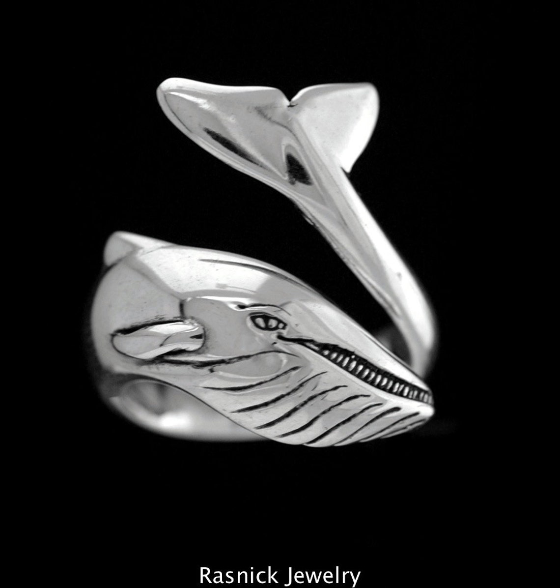 Blue Whale Ring Whale Jewelry Whales Nautical Ring Etsy