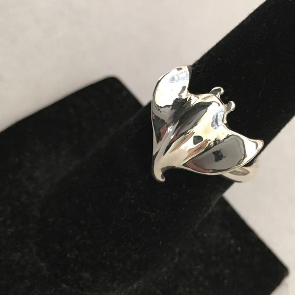 Medium MANTA RAY RING Sterling Silver Sizes 6-10 On Sale, Free Shipping in America. Ships immediately. Rays, Manta Ray Jewelry  womens rings