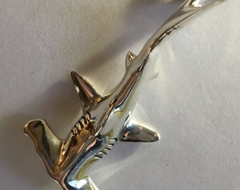 Medium HAMMERHEAD SHARK Pendant,  hammerhead shark jewelry, shark necklace, Hawaiian jewelry, On Sale, Free shipping in America