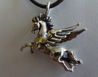 Pegasus Pendant, free shipping in America, ships immediately. 10% discount using promo code. Horse Jewelry, Pegasus Necklace, Fantasy.