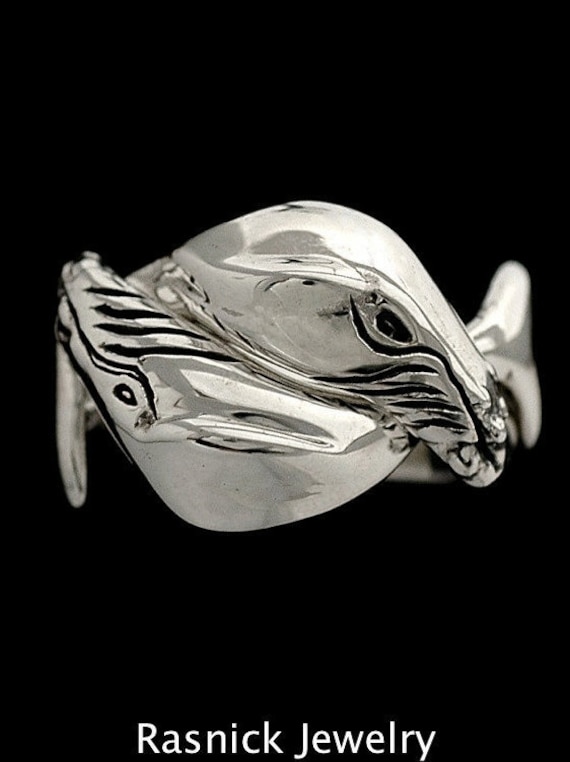2 HUMPBACK WHALE RING Buckelwale Wal Schmuck Hawaii Schmuck