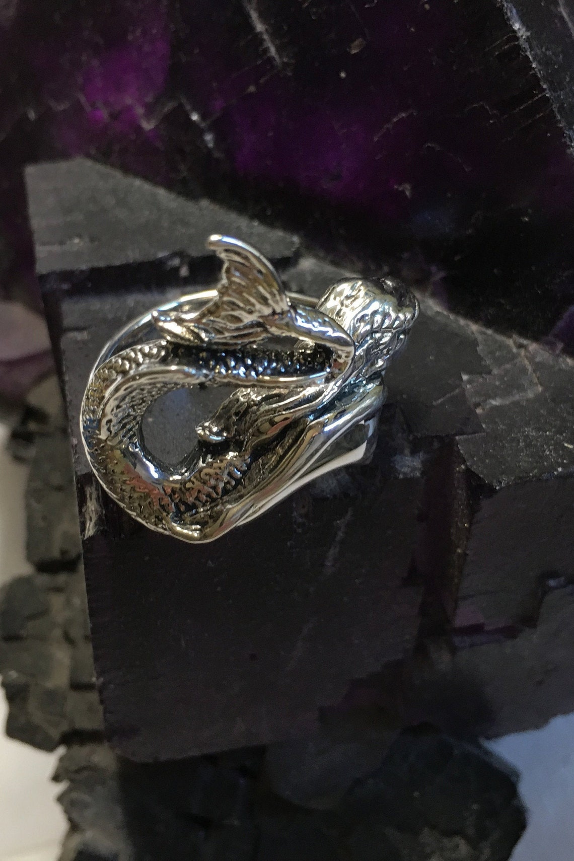 Large MERMAID RING Siren Ring Mermaid Jewelry Mermaids Etsy