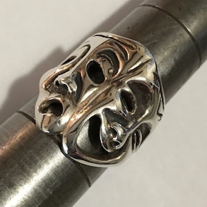 COMEDY TRAGEDY RING  Sizes 6-10 Theatre Jewelry, Mask Jewelry, Mask Ring, Drama, Dramatic Jewelry, Drama Ring, Free shipping