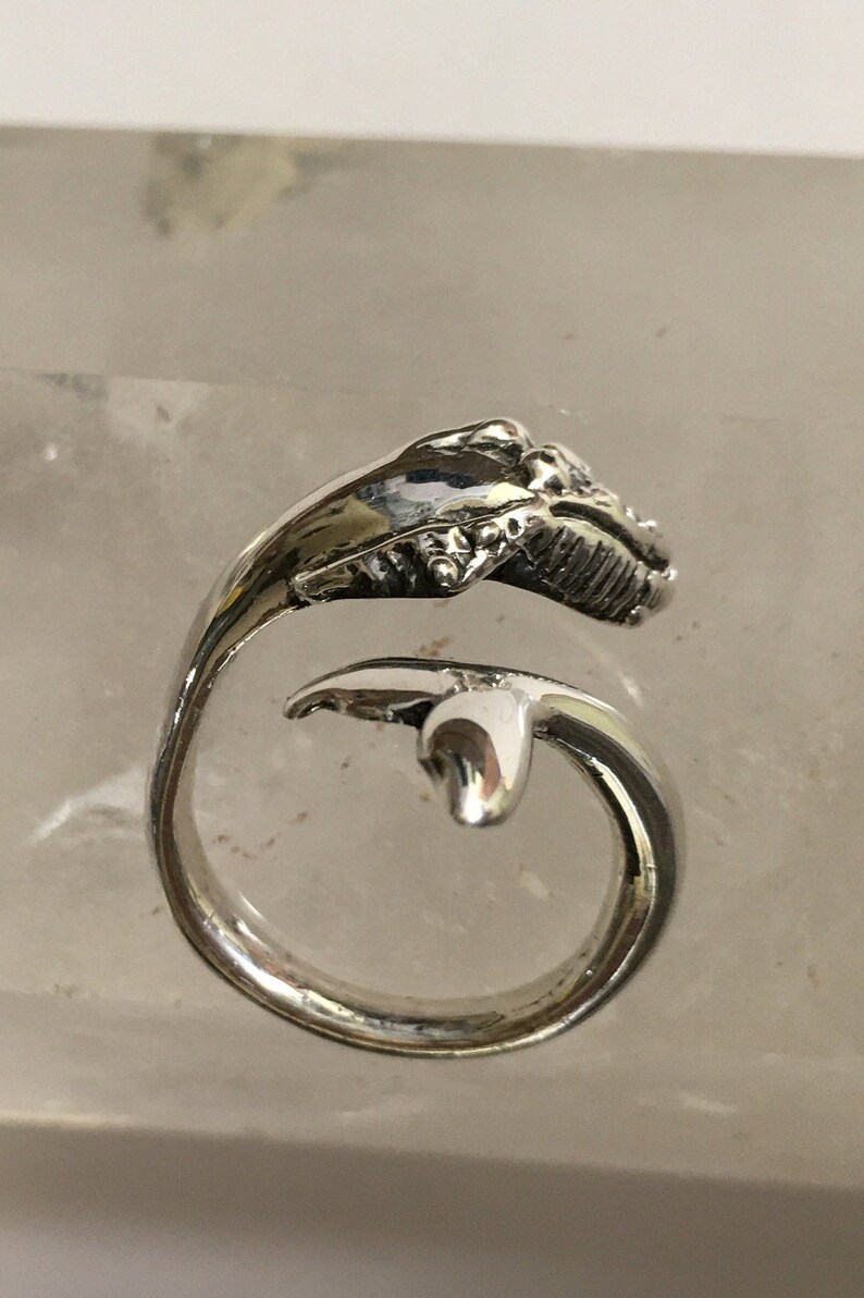 Medium Humpback Whale Ring Sizes 5-9 Adjustable, Whale Jewelry, Silver Ring, Whale, Whales, hawaiianjewelry, mans ring, womans ring image 8