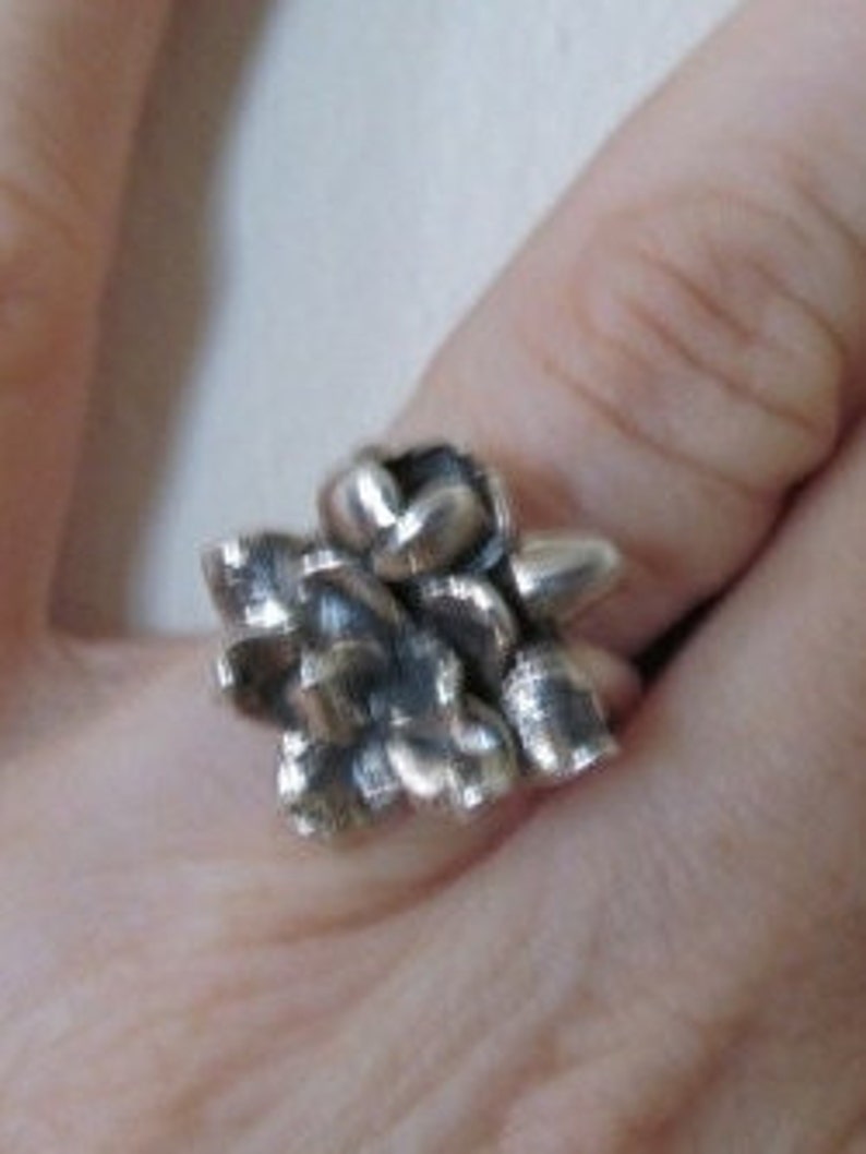 GARDENIA RING flower ring, flower jewelry, sizes 6 9 Free shipping in US. Ships immediately image 4