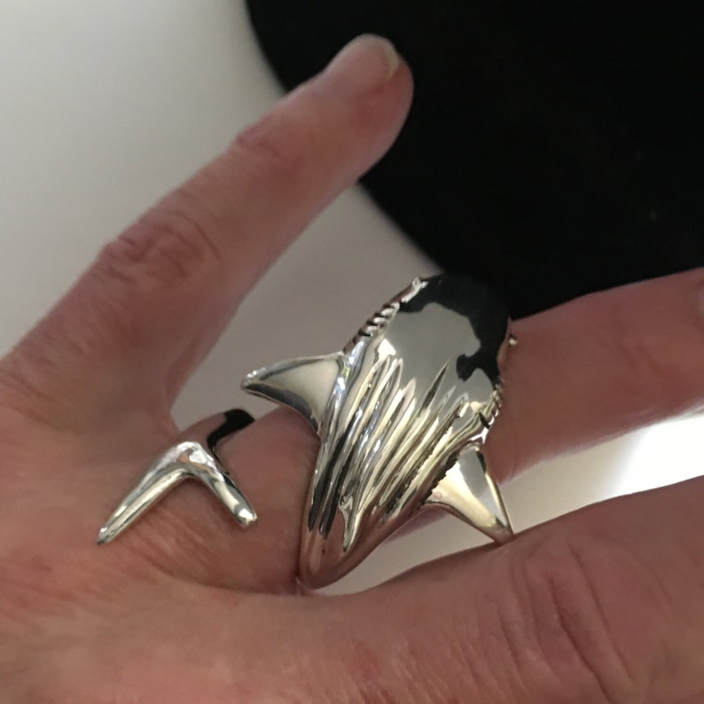 On Sale whale shark mens ring womens ring hawaiian jewelry sharkjewelry LARGE WHALE SHARK Ring sizes 7-13 shark
