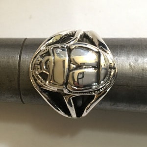 SCARAB BEETLE RING Size 5, 6, 7, 7.5, 8, 8.5,9,9.5, 10, 10.5, 11 egyptian ring, king tut ring, eternal life ring, mens ring, On Sale