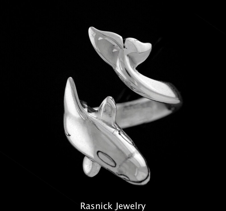 LARGE ORCA RING Orca Jewelry Whale Jewelry Killer Whale Etsy