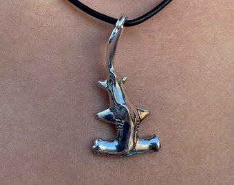 SMALL HAMMERHEAD SHARK Pendant, Free shipping in America, ships immediately gifts for her, shark jewelry, hammerhead pendant