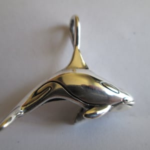 MEDIUM ORCA PENDANT  Sterling Silver, Whale Necklace, Orca Necklace, Orca, killer whale , #killerwhale #orcawhale #orcajewelry,