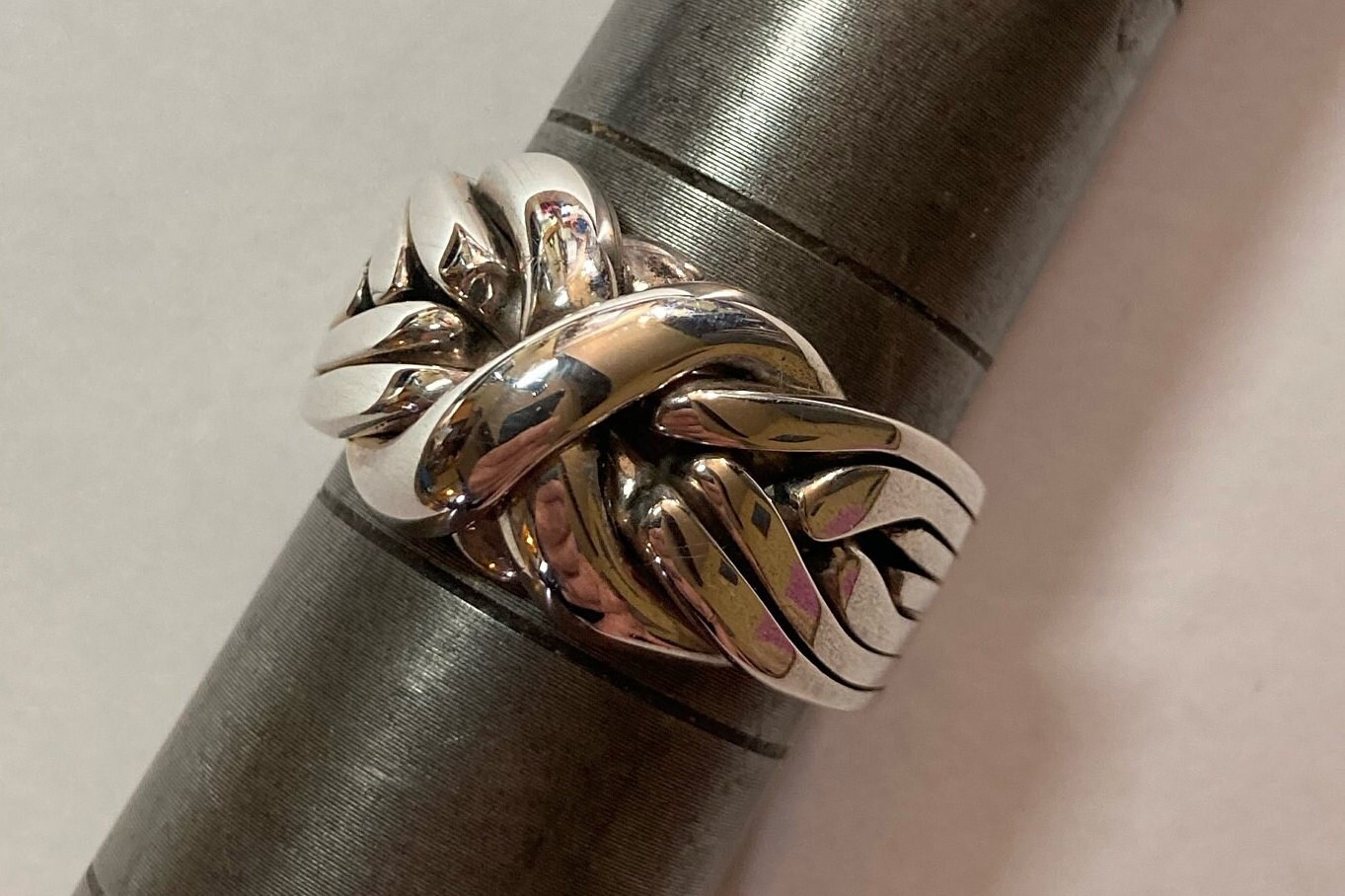 Sterling Silver 7 BAND PUZZLE RING Sizes 7, 11.0, 11.25
