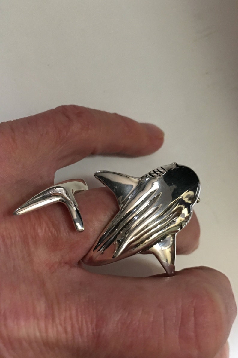 On Sale whale shark mens ring womens ring hawaiian jewelry sharkjewelry LARGE WHALE SHARK Ring sizes 7-13 shark